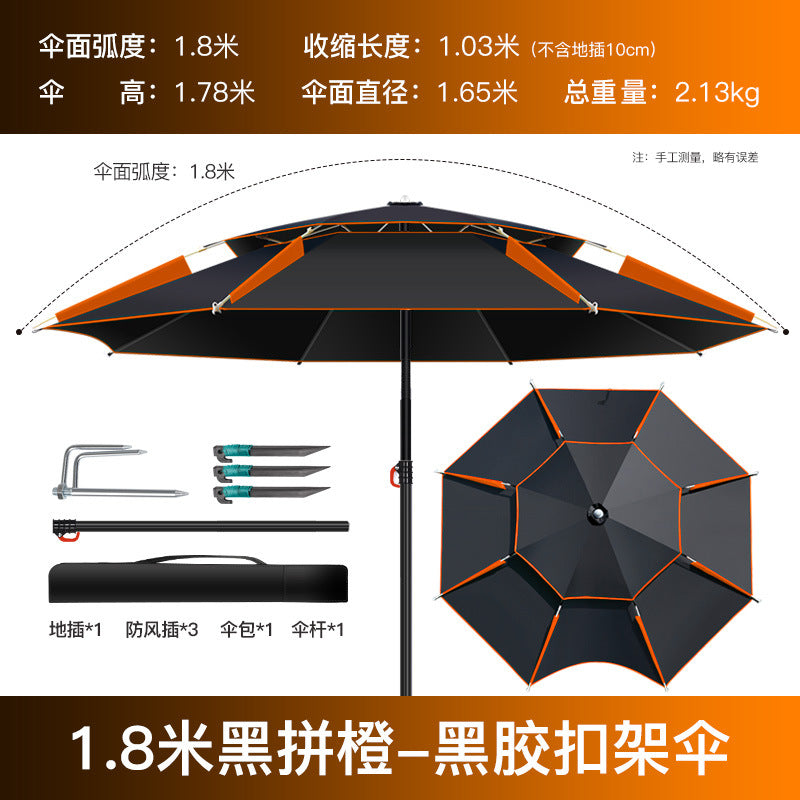 Reinforced Metal  Umbrella with Black Coating