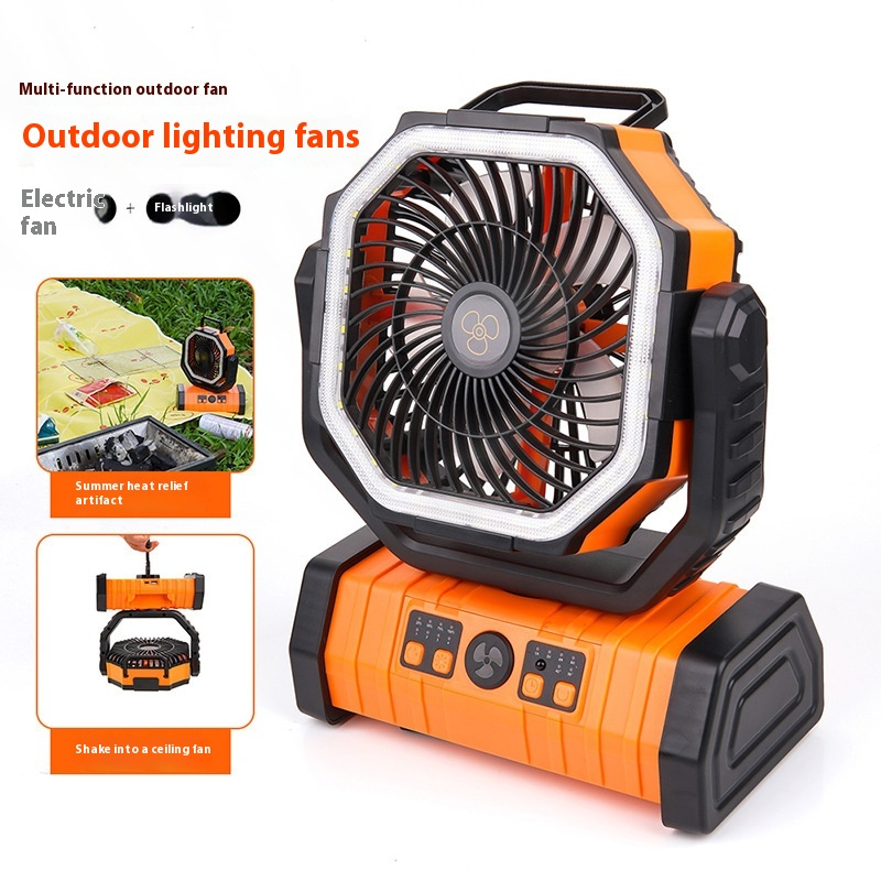 Outdoor Power Bank LED Light Camping Fan