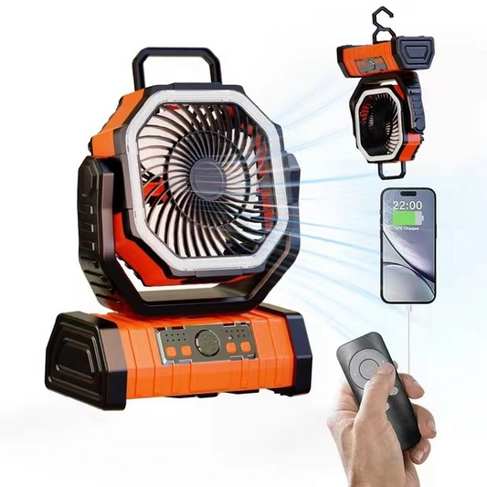 Outdoor Power Bank LED Light Camping Fan