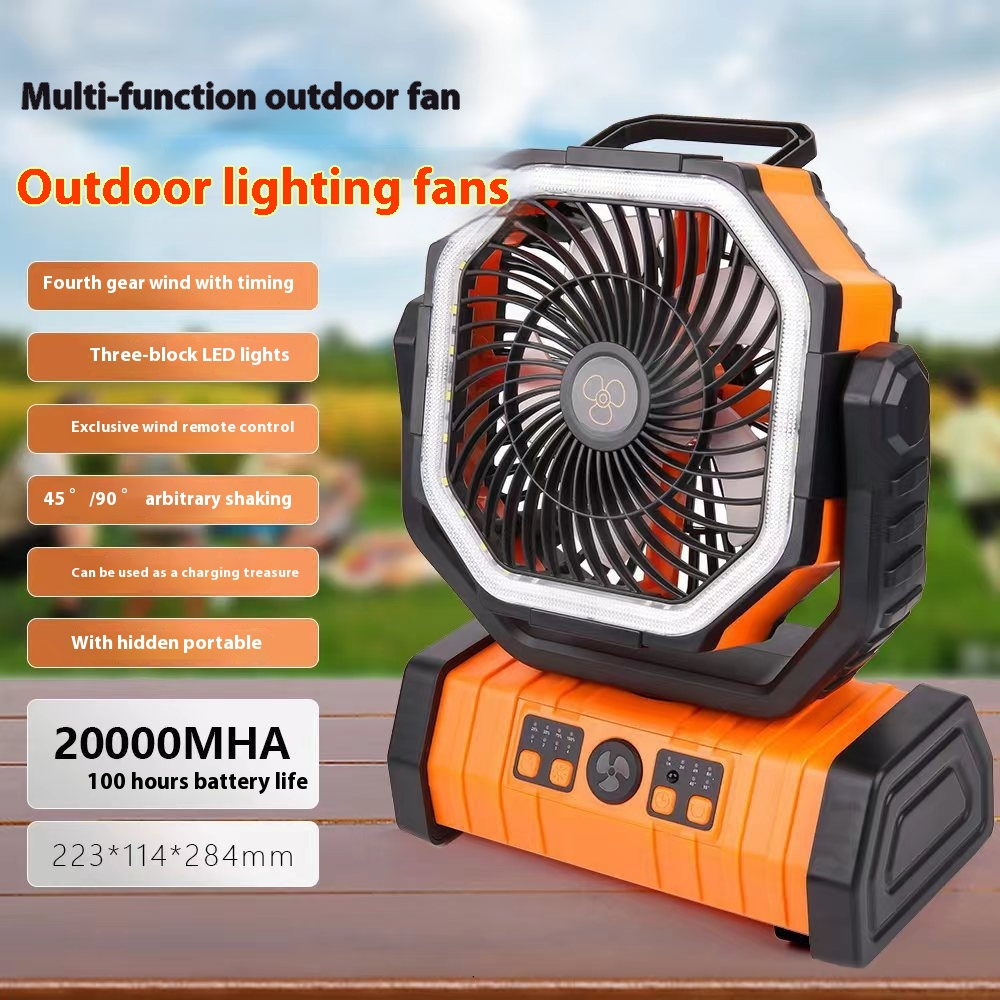 Outdoor Power Bank LED Light Camping Fan