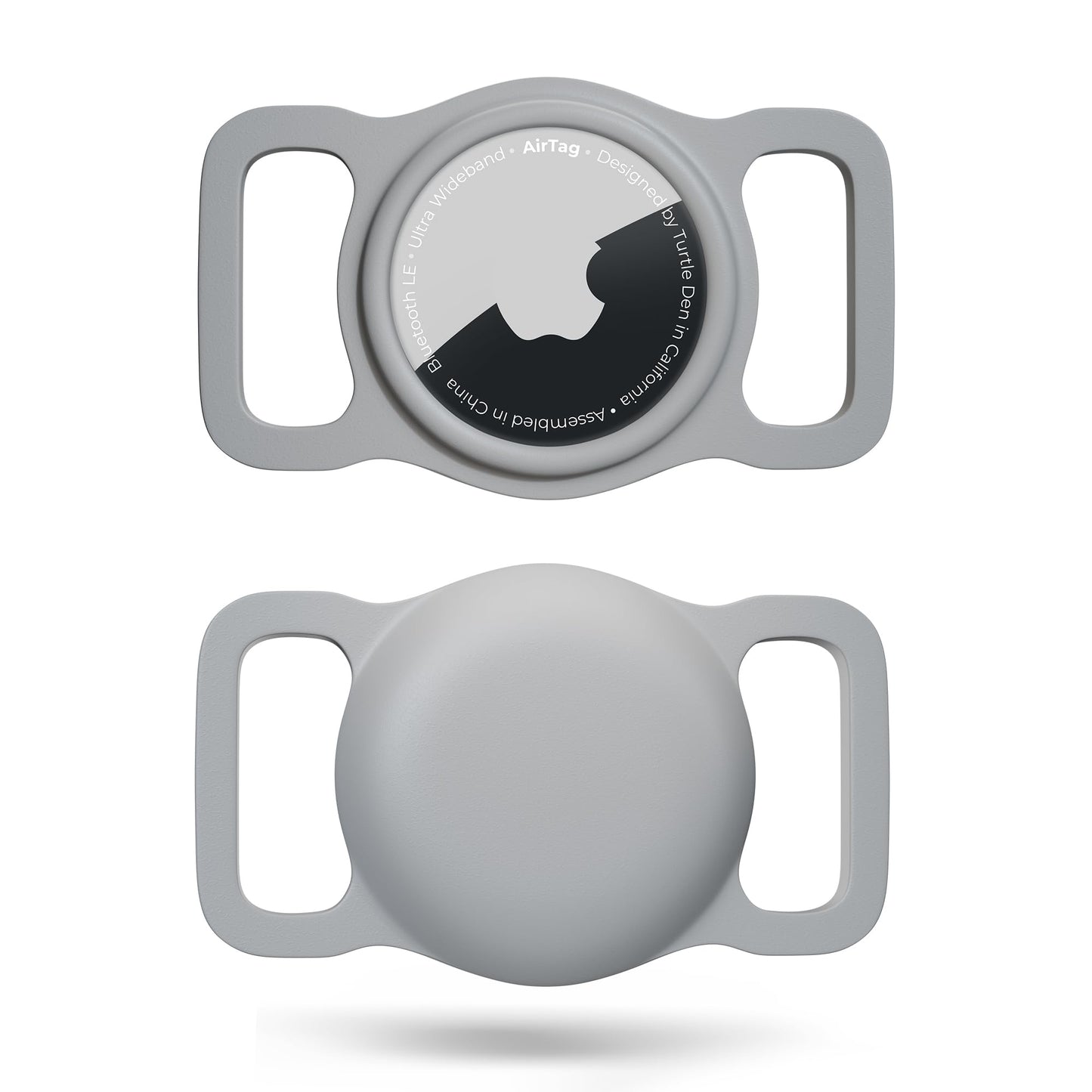 Waterproof Airtag Holder for Dog Collar  2 Pack White
