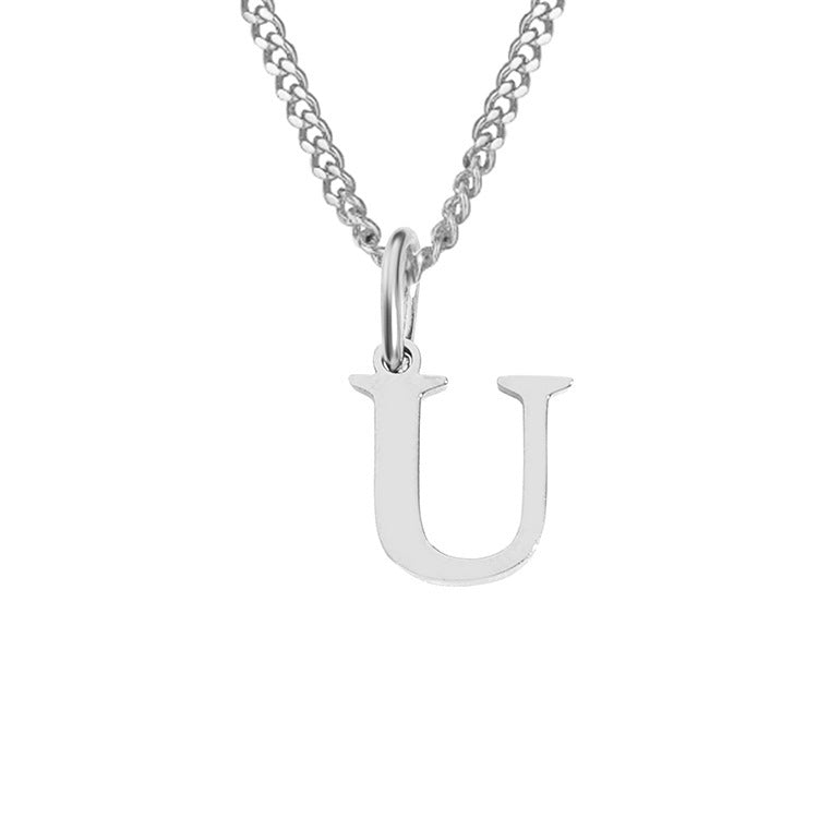 14K Stainless Steel Necklace with 26 Letters