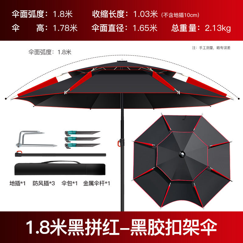 Reinforced Metal  Umbrella with Black Coating